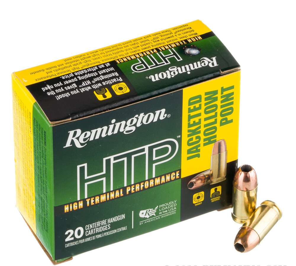 20 Rounds of .380 ACP Ammo by Remington HTP - 88gr JHP - American Gun Store