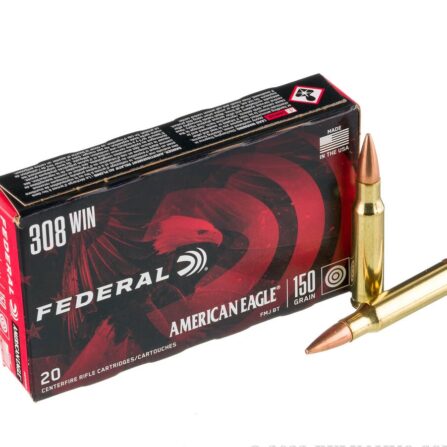 20 Rounds of .308 Win Ammo by Federal - 150gr FMJBT
